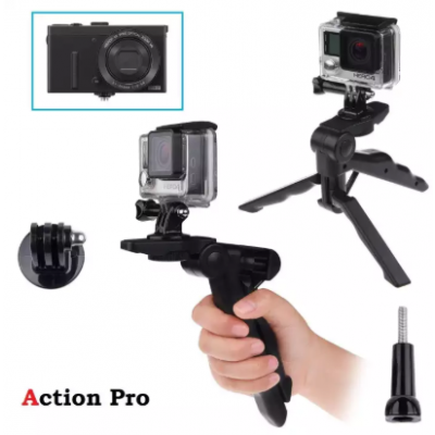 Action Pro 2-in-1 Handgrip and Tabletop High-end Tripod Monopod for Go Pro Hero 5 4S 4 3+ 3 2 for XIAOMI Yi 2 for SJCAS J4000 Camera